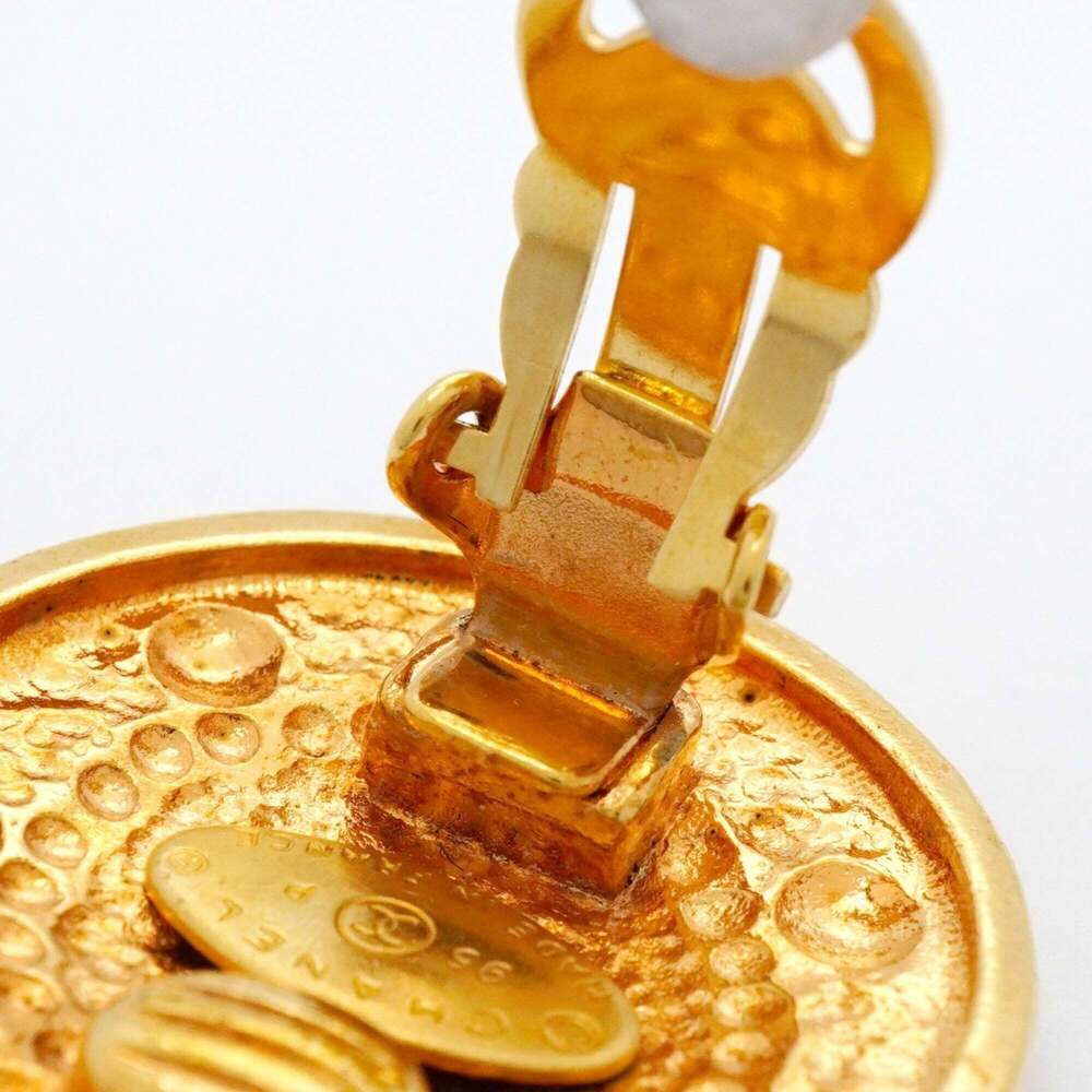 CHANEL Gold Logo Earrings - Picture 7 of 7